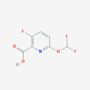 molecular formula C7H4F3NO3 B1391510 6-(Difluoromethoxy)-3-fluoropyridine-2-carboxylic acid CAS No. 1214386-58-9