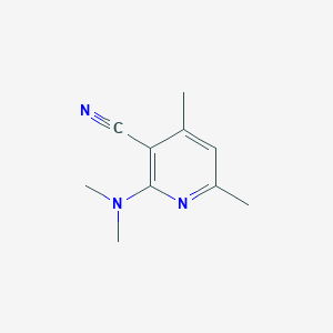 molecular formula C10H13N3 B1391516 2-Dimethylamino-4,6-dimethyl-nicotinonitrile CAS No. 1233123-61-9