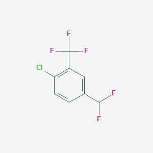 molecular formula C8H4ClF5 B1391520 1-Chloro-4-(difluoromethyl)-2-(trifluoromethyl)benzene CAS No. 1214338-35-8