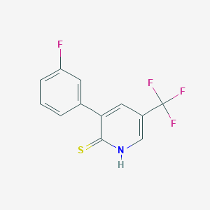 molecular formula C12H7F4NS B1391528 3-(3-Fluorophenyl)-5-(trifluoromethyl)pyridine-2-thiol CAS No. 1214359-52-0