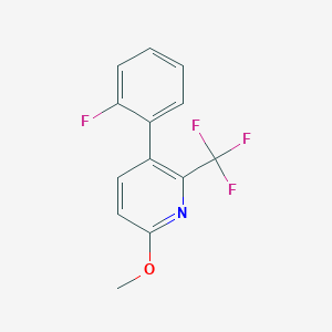 molecular formula C13H9F4NO B1391529 3-(2-Fluorophenyl)-6-methoxy-2-(trifluoromethyl)pyridine CAS No. 1214349-63-9