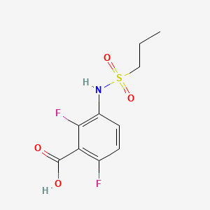 molecular formula C10H11F2NO4S B1391532 2,6-二氟-3-(丙基磺酰胺基)苯甲酸 CAS No. 1103234-56-5