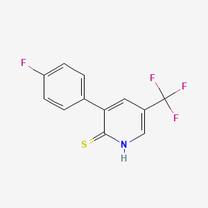 3-(4-Fluorophenyl)-5-(trifluoromethyl)pyridine-2-thiol