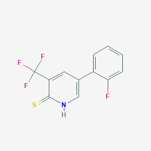 5-(2-Fluorophenyl)-3-(trifluoromethyl)pyridine-2-thiol