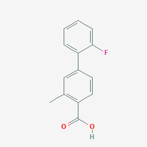 molecular formula C14H11FO2 B1391552 2'-Fluoro-3-methylbiphenyl-4-carboxylic acid CAS No. 1008773-85-0