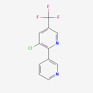 molecular formula C11H6ClF3N2 B1391559 3-Chloro-2-(pyridin-3-yl)-5-(trifluoromethyl)pyridine CAS No. 1214324-38-5