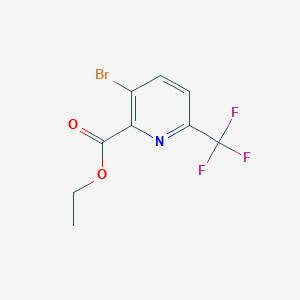 molecular formula C9H7BrF3NO2 B1391563 Ethyl 3-bromo-6-(trifluoromethyl)picolinate CAS No. 1214363-72-0