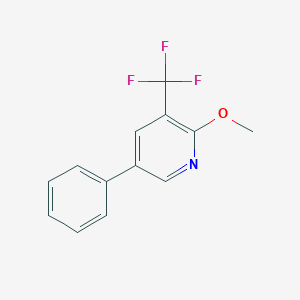 molecular formula C13H10F3NO B1391567 2-Methoxy-5-phenyl-3-(trifluoromethyl)pyridine CAS No. 1214369-85-3