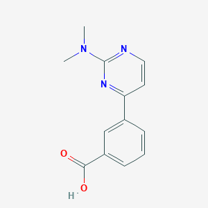 molecular formula C13H13N3O2 B1391571 3-(2-(Dimethylamino)pyrimidin-4-yl)benzoic acid CAS No. 1083401-18-6