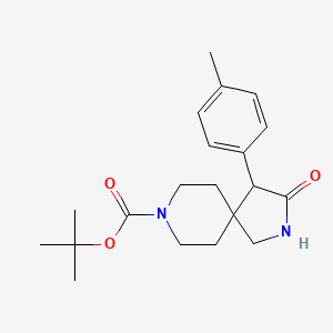 molecular formula C20H28N2O3 B13915796 Tert-butyl 3-oxo-4-p-tolyl-2,8-diazaspiro[4.5]decane-8-carboxylate 