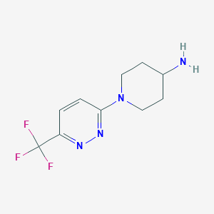molecular formula C10H13F3N4 B1391581 1-[6-(Trifluoromethyl)pyridazin-3-yl]piperidin-4-amine CAS No. 1211538-96-3
