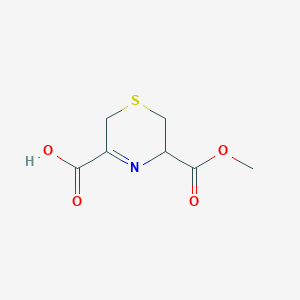 molecular formula C7H9NO4S B1391591 5-(Methoxycarbonyl)-5,6-dihydro-2H-1,4-thiazine-3-carboxylic acid CAS No. 860175-46-8