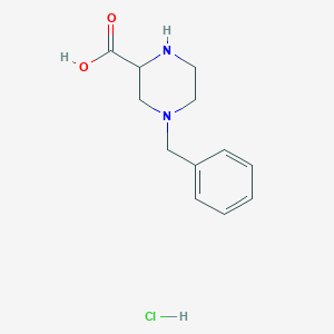 molecular formula C12H17ClN2O2 B1391594 4-Benzylpiperazine-2-carboxylic acid hydrochloride CAS No. 1219423-76-3