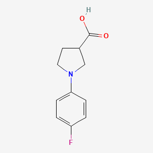 molecular formula C11H12FNO2 B1391595 1-(4-Fluorophenyl)pyrrolidine-3-carboxylic acid CAS No. 933731-71-6