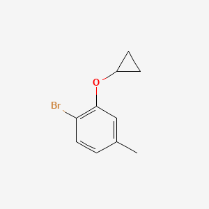molecular formula C10H11BrO B13915983 1-Bromo-2-cyclopropoxy-4-methylbenzene 