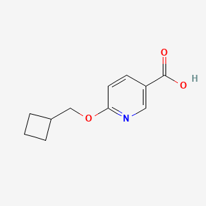 molecular formula C11H13NO3 B1391601 6-(Cyclobutylmethoxy)nicotinic acid CAS No. 1235440-26-2