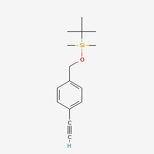 molecular formula C15H22OSi B13916025 Tert-butyl((4-ethynylbenzyl)oxy)dimethylsilane 