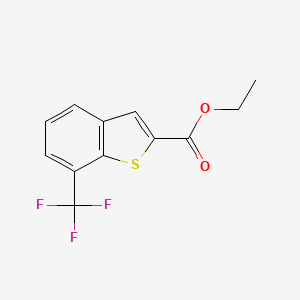 molecular formula C12H9F3O2S B1391607 Ethyl 7-(Trifluoromethyl)-1-benzothiophene-2-carboxylate CAS No. 1002355-89-6