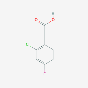 molecular formula C10H10ClFO2 B1391610 2-(2-Chloro-4-fluorophenyl)-2-methylpropanoic acid CAS No. 920501-64-0