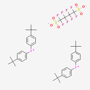 molecular formula C44H52F8I2O6S2 B13916111 Bis(4-tert-butylphenyl)iodonium 1,4-perfluorobutanedisulfonate CAS No. 799274-55-8