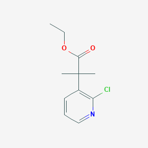 molecular formula C11H14ClNO2 B13916133 Ethyl 2-(2-chloropyridin-3-yl)-2-methylpropanoate 