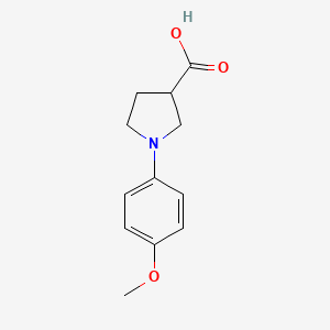 molecular formula C12H15NO3 B1391621 1-(4-Methoxyphenyl)pyrrolidine-3-carboxylic acid CAS No. 933759-87-6