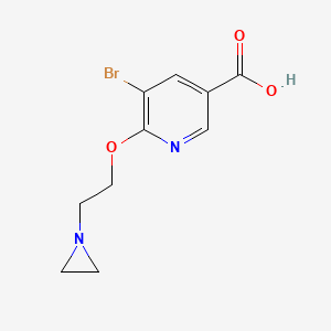 6-(2-Aziridin-1-ylethoxy)-5-bromonicotinic acid