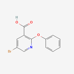 molecular formula C12H8BrNO3 B1391625 5-Bromo-2-phenoxynicotinic acid CAS No. 1215394-12-9