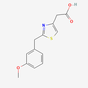 molecular formula C13H13NO3S B1391629 [2-(3-Methoxybenzyl)-1,3-thiazol-4-yl]acetic acid CAS No. 1053656-82-8