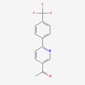 1-{6-[4-(Trifluoromethyl)phenyl]pyridin-3-yl}ethanone