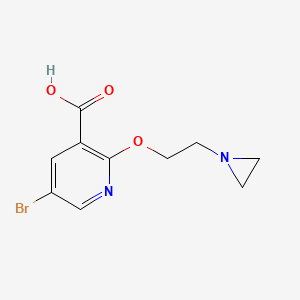 2-(2-Aziridin-1-ylethoxy)-5-bromonicotinic acid