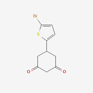 molecular formula C10H9BrO2S B1391642 5-(5-Bromothien-2-yl)cyclohexane-1,3-dione CAS No. 1215652-10-0