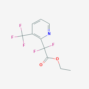 molecular formula C10H8F5NO2 B1391651 Ethyl Difluoro[3-(trifluoromethyl)pyridin-2-yl]acetate CAS No. 1216499-24-9