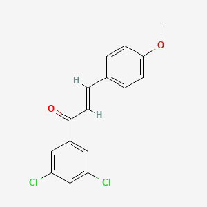 molecular formula C16H12Cl2O2 B1391657 1-(3,5-Dichlorophenyl)-3-(4-methoxyphenyl)prop-2-en-1-one CAS No. 1217250-82-2
