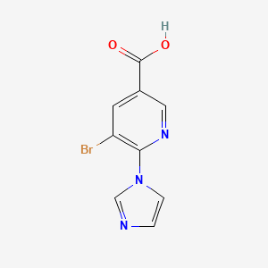 5-Bromo-6-(1H-imidazol-1-yl)nicotinic acid