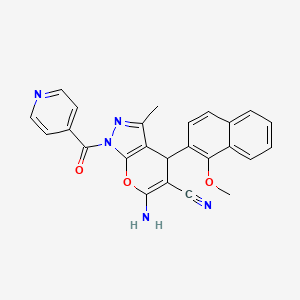 molecular formula C25H19N5O3 B13916627 Antistaphylococcal agent 3 
