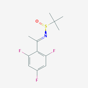 2-Methyl-N-[(1E)-1-(2,4,6-trifluorophenyl)ethylidene]propane-2-sulfinamide