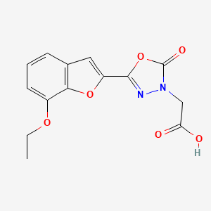 [5-(7-Ethoxy-1-benzofuran-2-yl)-2-oxo-1,3,4-oxadiazol-3(2H)-yl]acetic acid
