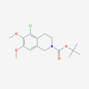 molecular formula C16H22ClNO4 B13916723 tert-butyl 5-chloro-6,7-dimethoxy-3,4-dihydroisoquinoline-2(1H)-carboxylate 
