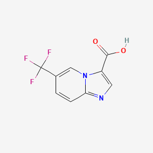 molecular formula C9H5F3N2O2 B1391673 6-(Trifluoromethyl)imidazo[1,2-a]pyridine-3-carboxylic acid CAS No. 1019021-78-3