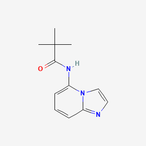 molecular formula C12H15N3O B1391678 N-{Imidazo[1,2-a]pyridin-5-yl}-2,2-dimethylpropanamide CAS No. 1242268-22-9
