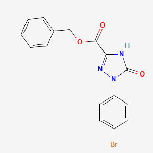 molecular formula C16H12BrN3O3 B13916788 Benzyl 1-(4-bromophenyl)-2,5-dihydro-5-oxo-1H-1,2,4-triazole-3-carboxylate 