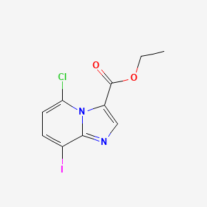 molecular formula C10H8ClIN2O2 B13916799 Ethyl 5-chloro-8-iodo-imidazo[1,2-A]pyridine-3-carboxylate 