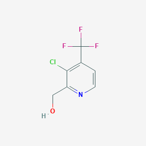 molecular formula C7H5ClF3NO B1391681 [3-Chloro-4-(trifluoromethyl)-2-pyridinyl]methanol CAS No. 1228182-61-3