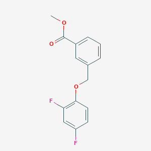 molecular formula C15H12F2O3 B1391685 Methyl 3-[(2,4-difluorophenoxy)methyl]benzoate CAS No. 1259143-67-3
