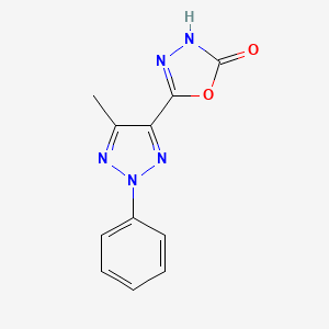 molecular formula C11H9N5O2 B1391695 5-(5-Methyl-2-phenyl-2H-1,2,3-triazol-4-yl)-1,3,4-oxadiazol-2(3H)-one CAS No. 1215503-95-9