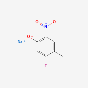 molecular formula C7H5FNNaO3 B13916956 Sodium 5-fluoro-4-methyl-2-nitrophenolate 