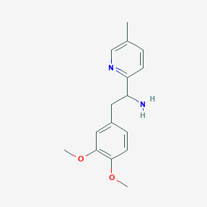 molecular formula C16H20N2O2 B1391697 2-(3,4-Dimethoxyphenyl)-1-(5-methylpyridin-2-yl)ethanamine CAS No. 1228070-77-6