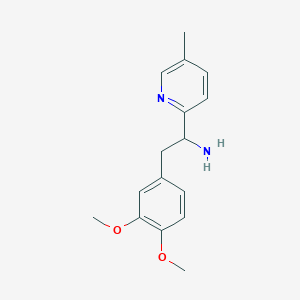 molecular formula C16H20N2O2 B1391697 2-(3,4-Dimethoxy-phenyl)-1-(5-methyl-pyridin-2-yl)ethylamine CAS No. 1228070-77-6