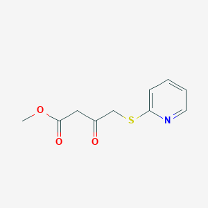 molecular formula C10H11NO3S B1391699 3-Oxo-4-(pyridin-2-ylsulfanyl)-butyric acid methyl ester CAS No. 158510-64-6